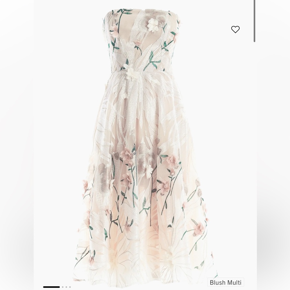 ✨NWT✨Dress the Population Strapless Blush Multi Dress